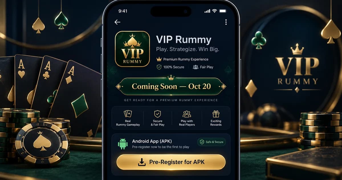 VIP Rummy APK Download: Launch-Day Status featured graphic
