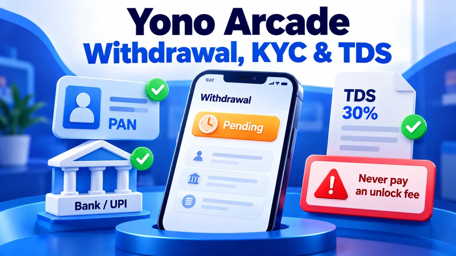 Yono Arcade Withdrawal Problems, KYC & TDS featured graphic